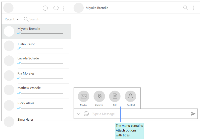 Attach Media option