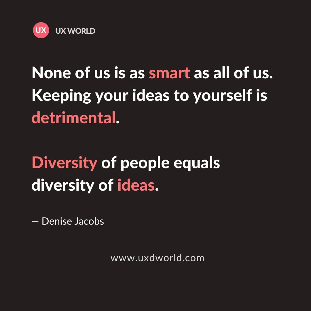 Diversity of people equals diversity of ideas