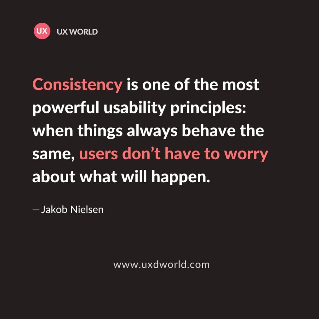 Consistency - A key design principle