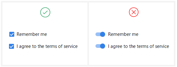 Use checkbox for yes/no single option