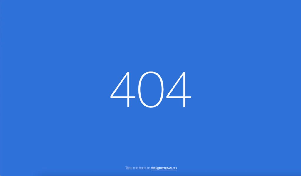 DesignerNews 404 Error Page