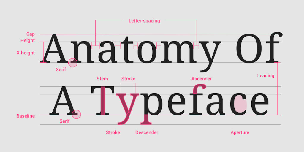 Typography Guidelines by Google Material Design System