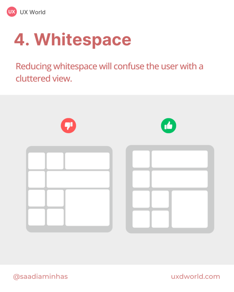 Dashboard UI Design Tip 4 - Whitespace