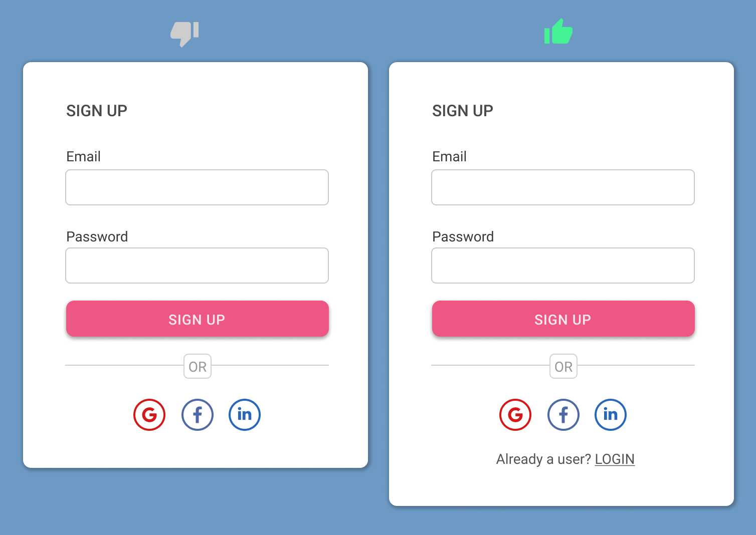 12 Best Practices for SignUp and Login Page Design