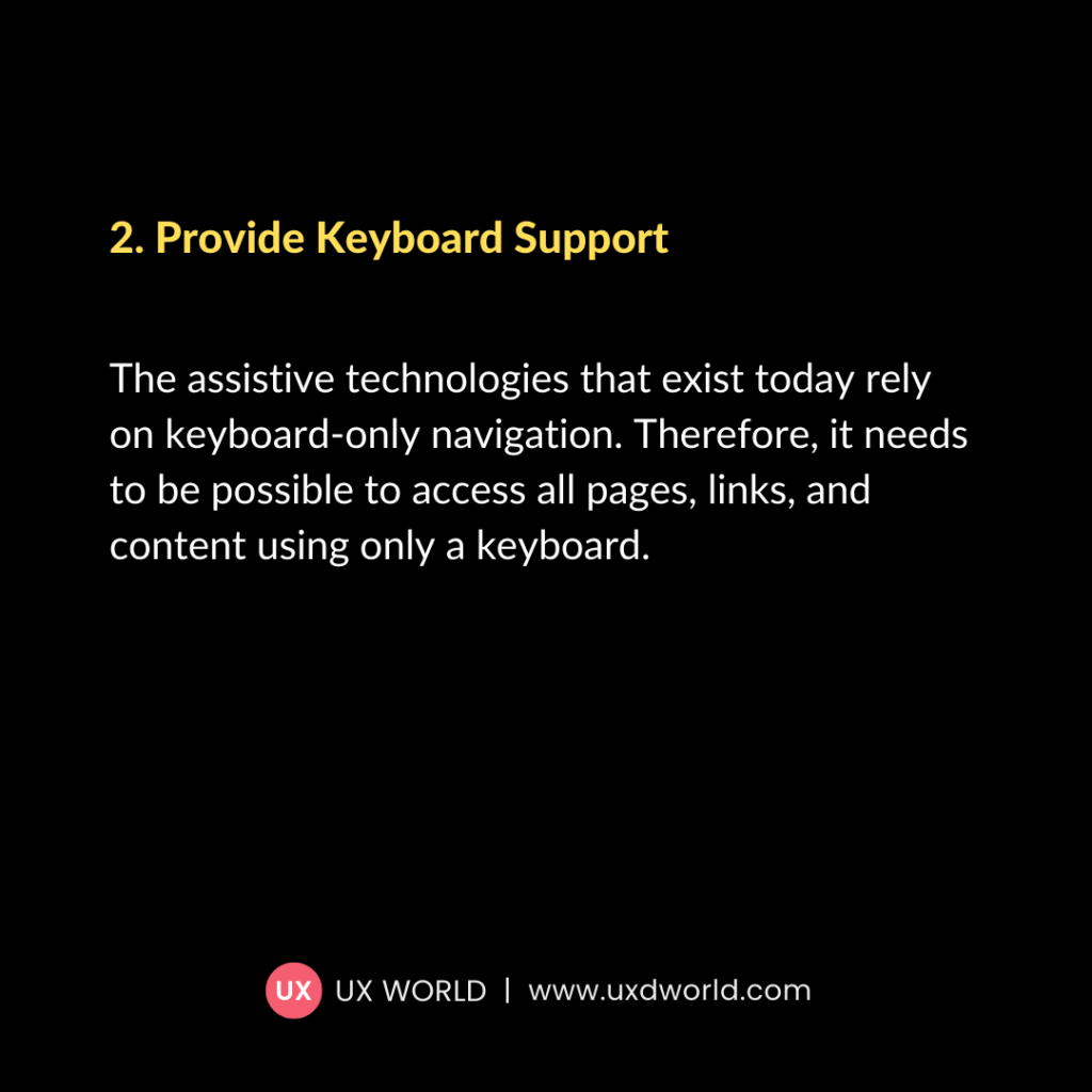 Accessible Design Keyboard Support