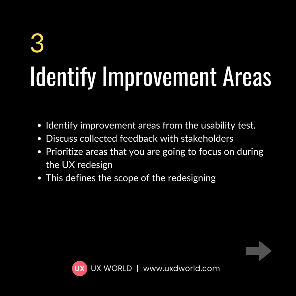 5 Steps to Conduct UX Redesign - Identify improvement areas