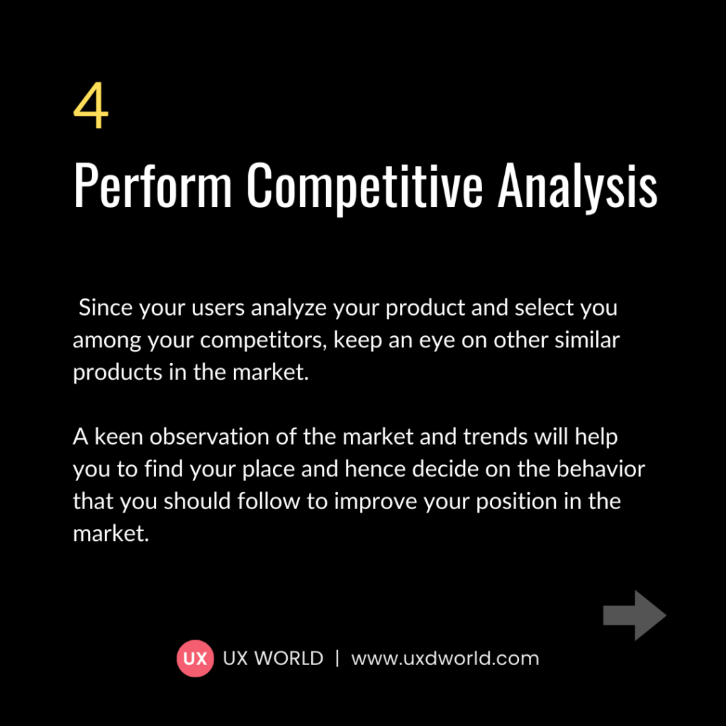 5 Steps to Conduct UX Redesign - Perform competitive analysis