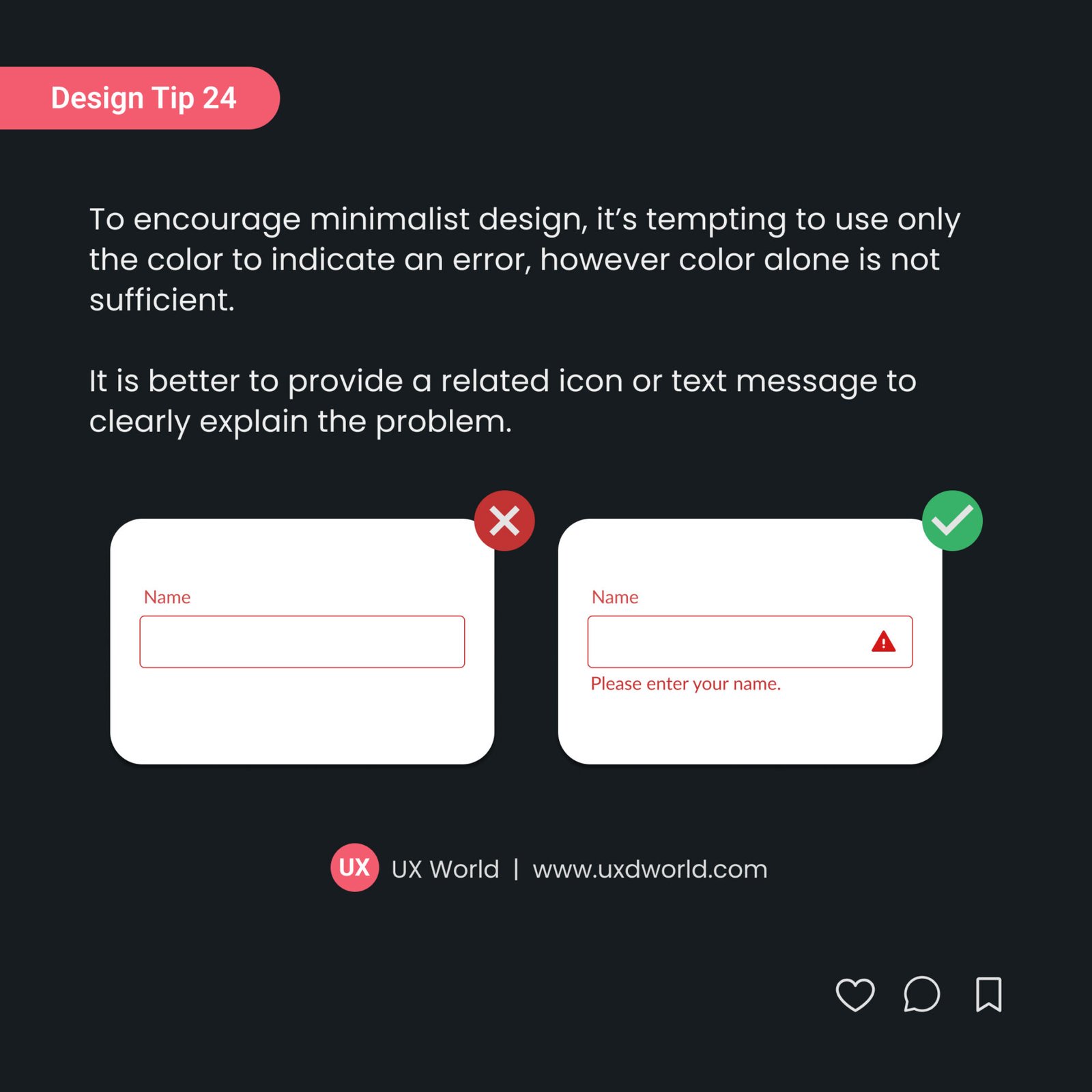 Design Tip 24_use icon and text message to indicate errors