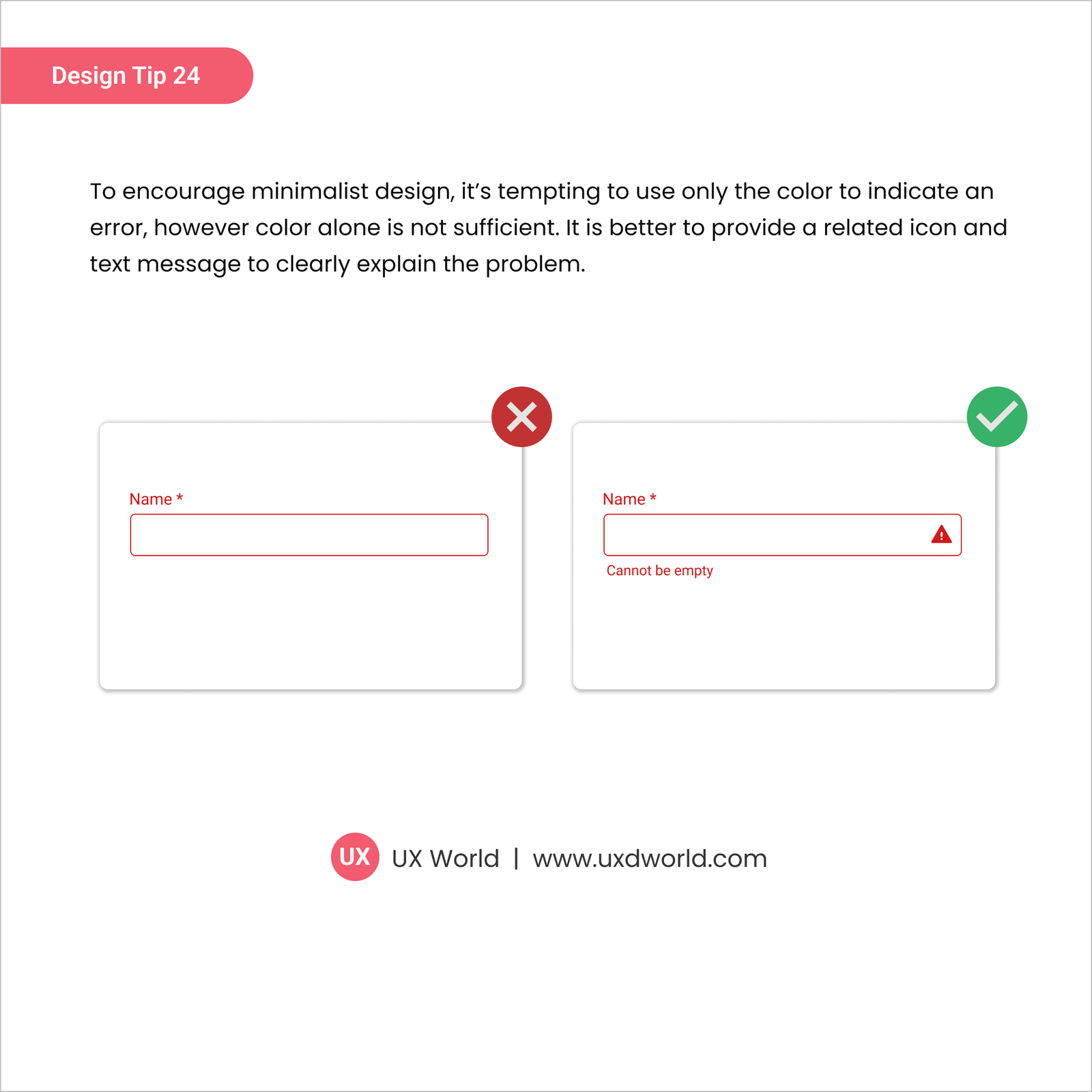 Design Tip 24_use icon and text message to indicate errors