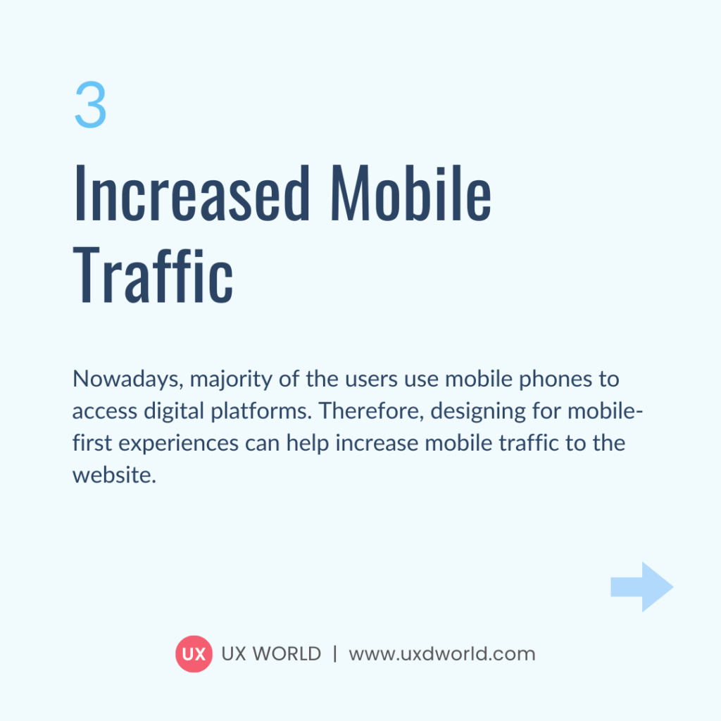 Benefits of Mobile First Approach - Increased Mobile Traffic