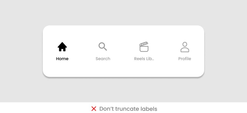 Truncate labels in bottom tab bar