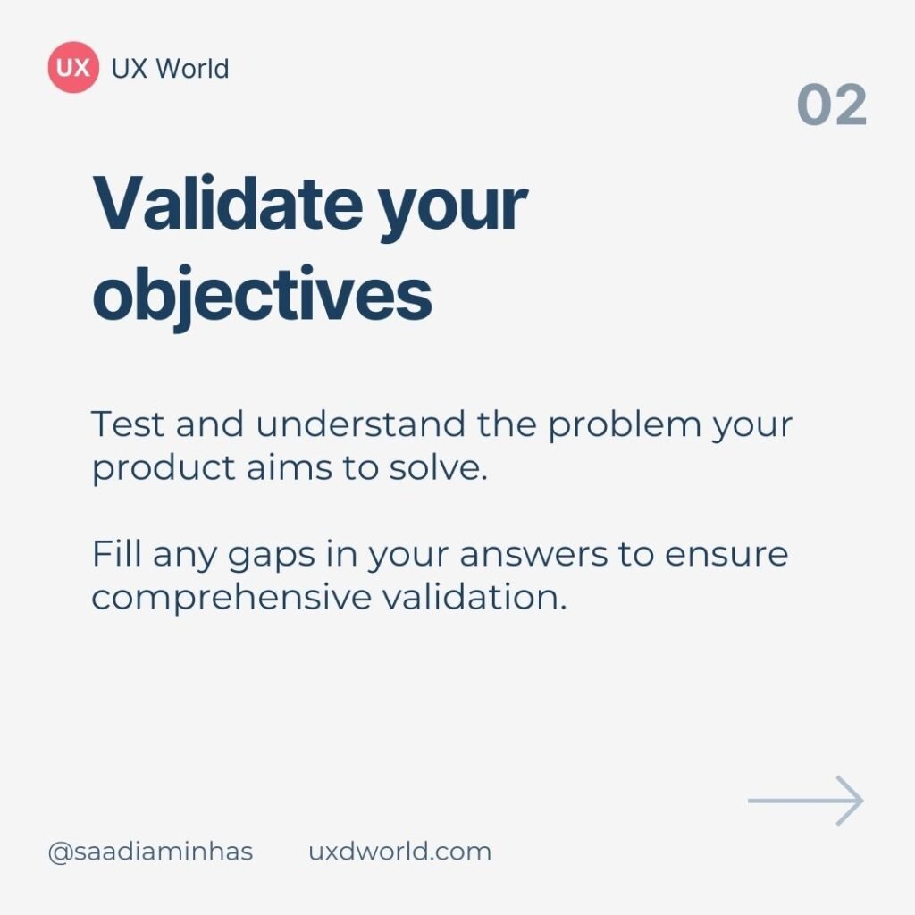 Validate your objectives
