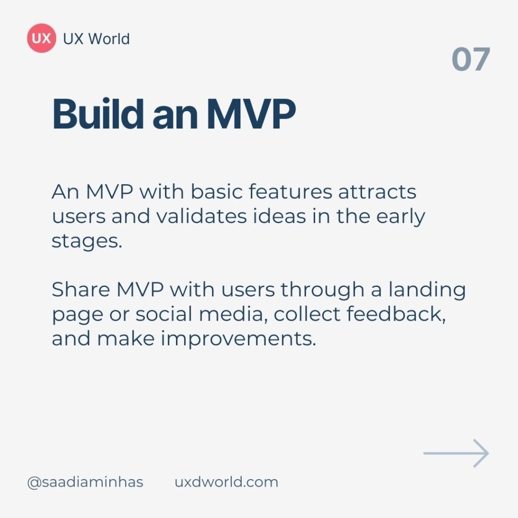 Build an MVP to validate product idea