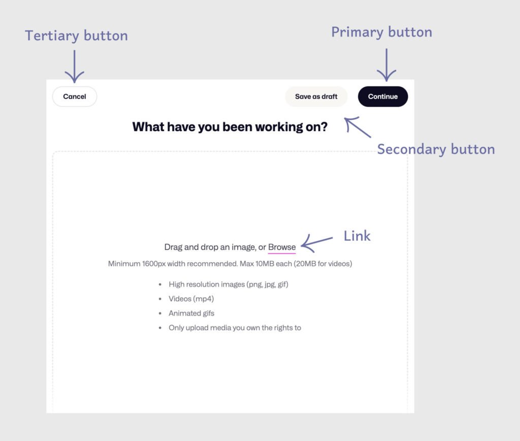 Differentiate primary and secondary buttons 2