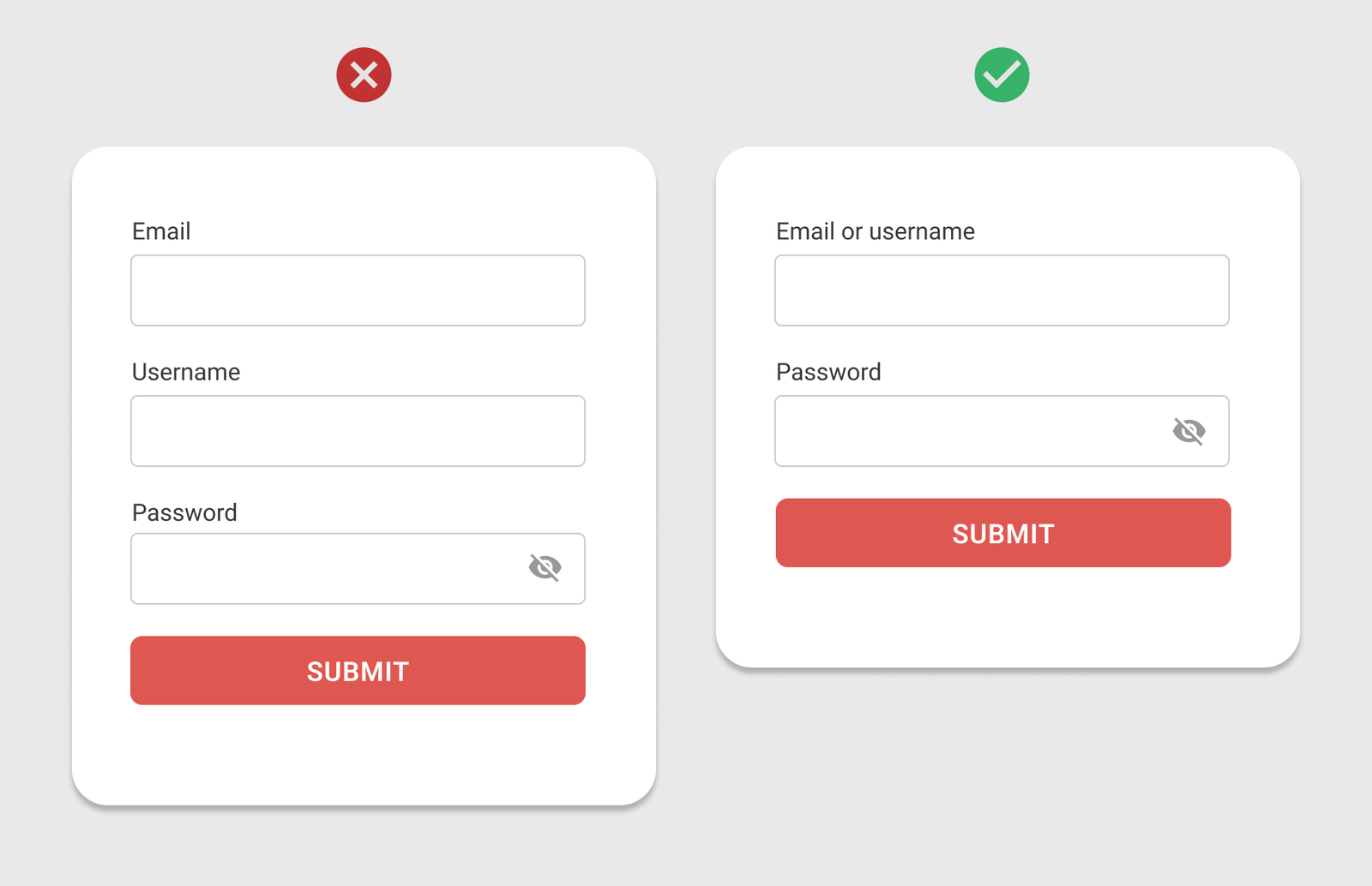 Form design - remove extra fields