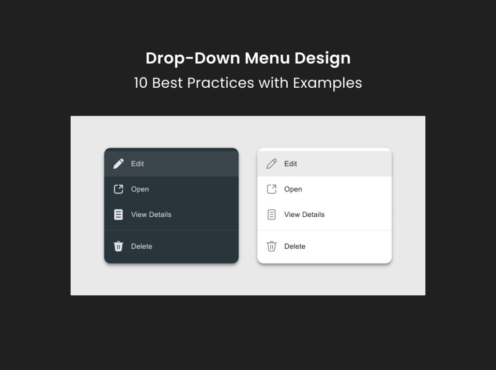 Drop-down menu Guidelines_Title