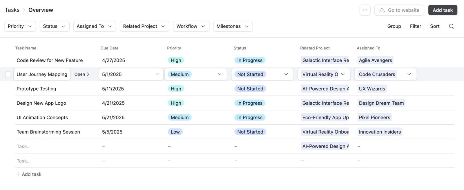 Airtable row actions