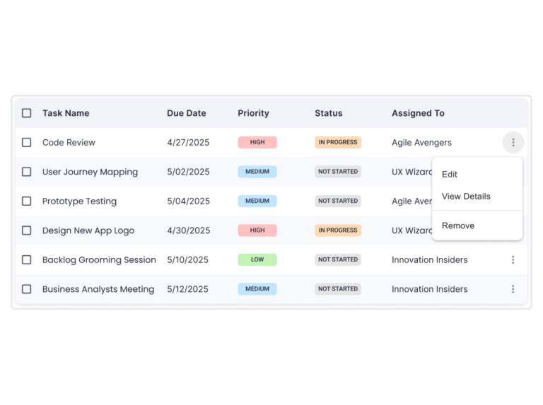 Best Practices for Providing Actions in Data Tables - UX Design World