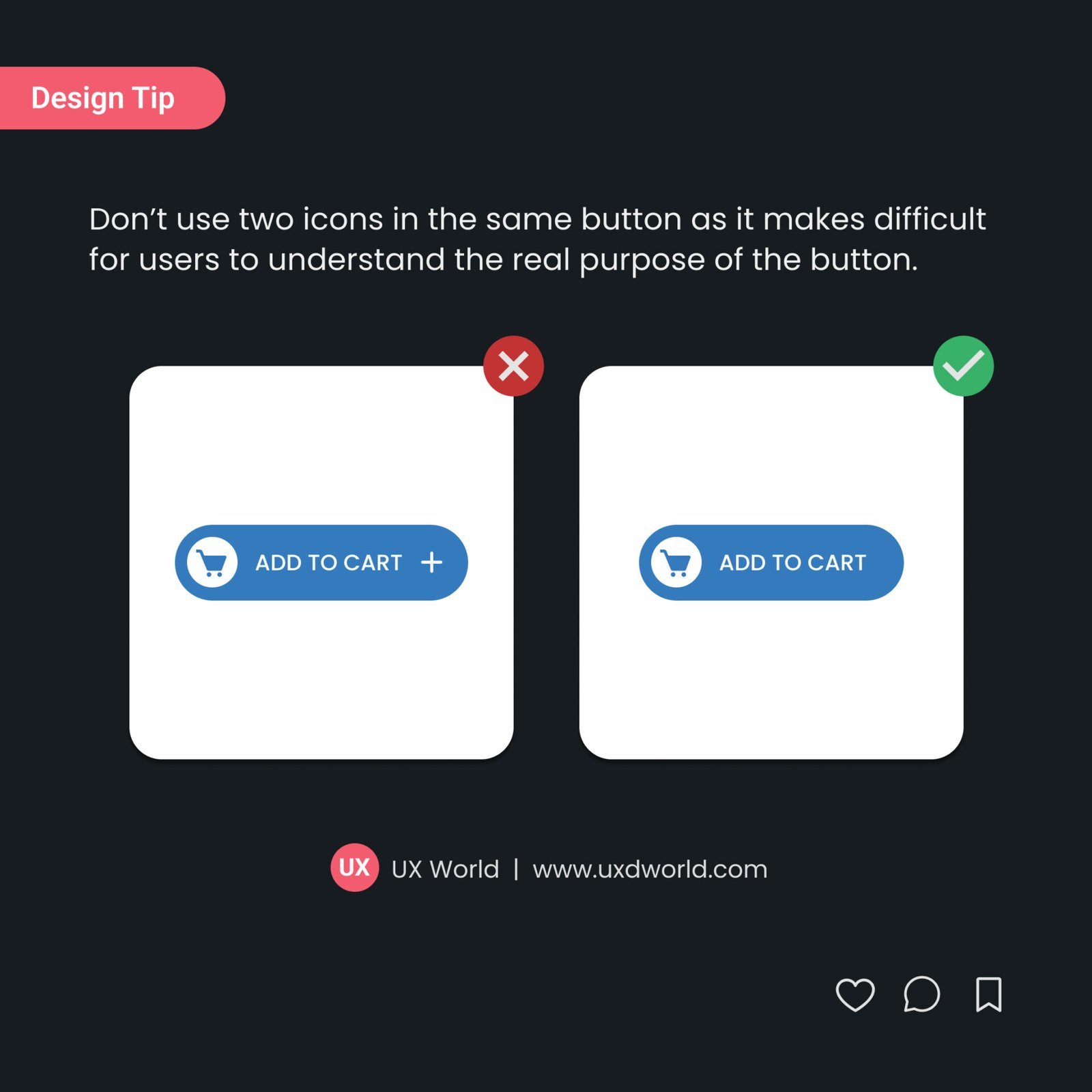 Don’t Use Two Icons in Button