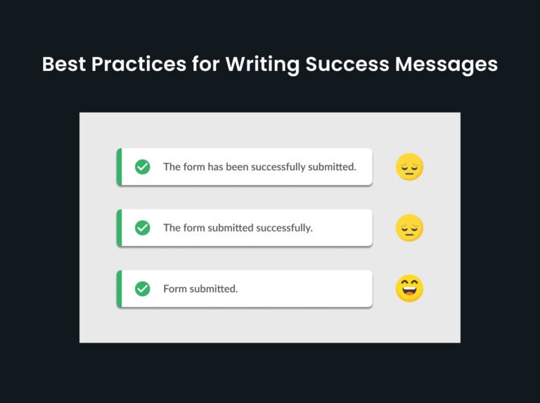 Best Practices for Writing Success Messages