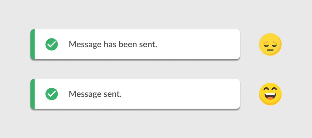 Message sent message