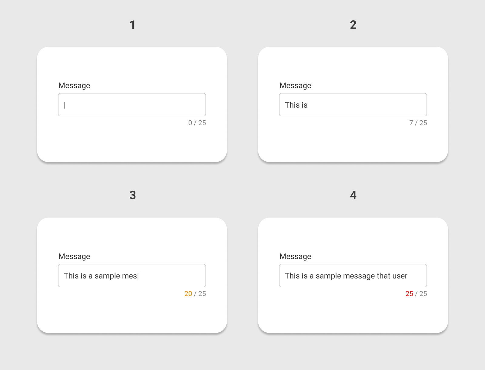 text input control length limit 1